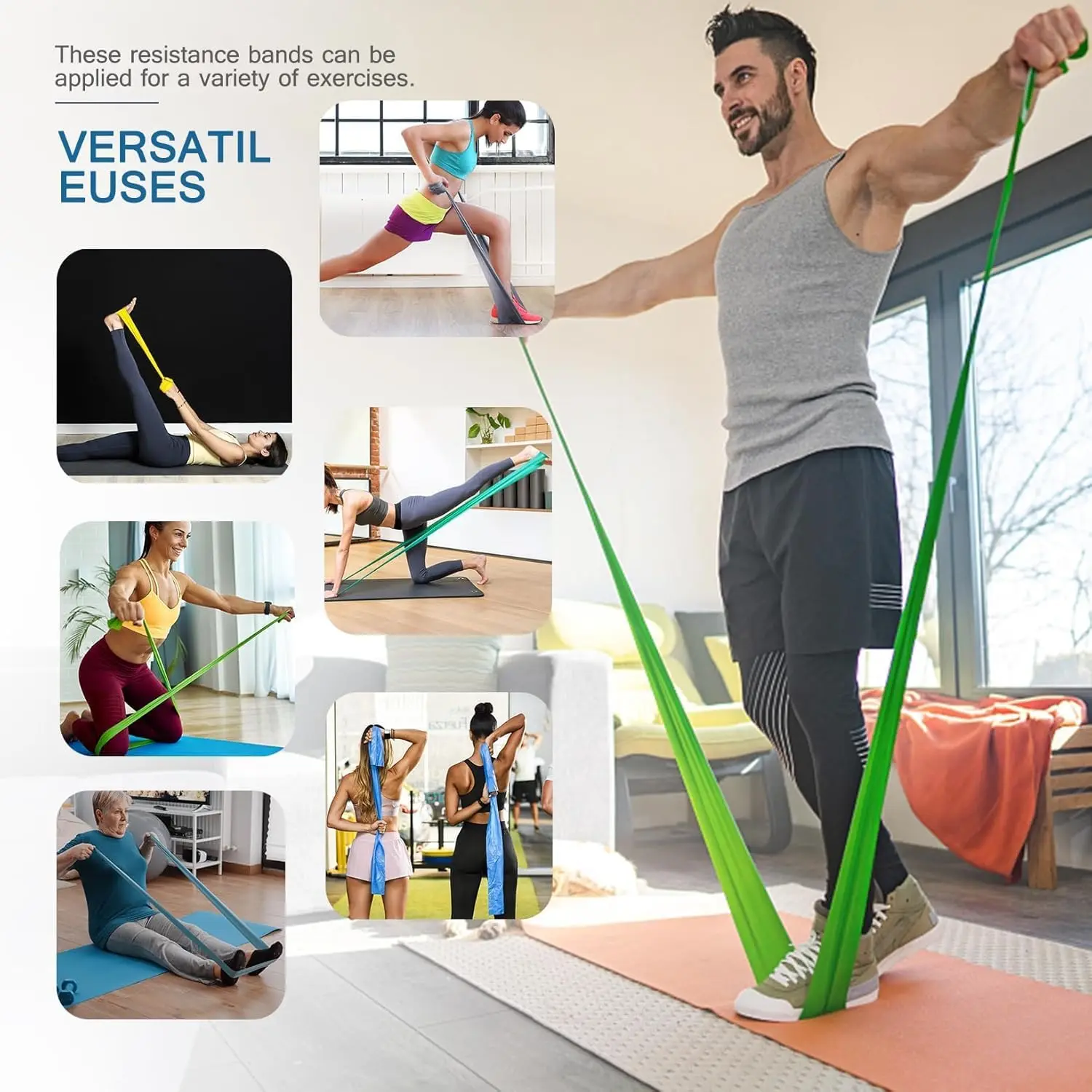 5 Pcs Latex-Free Resistance Ba - Yoga Fitness Resistance Band recensie en prijs