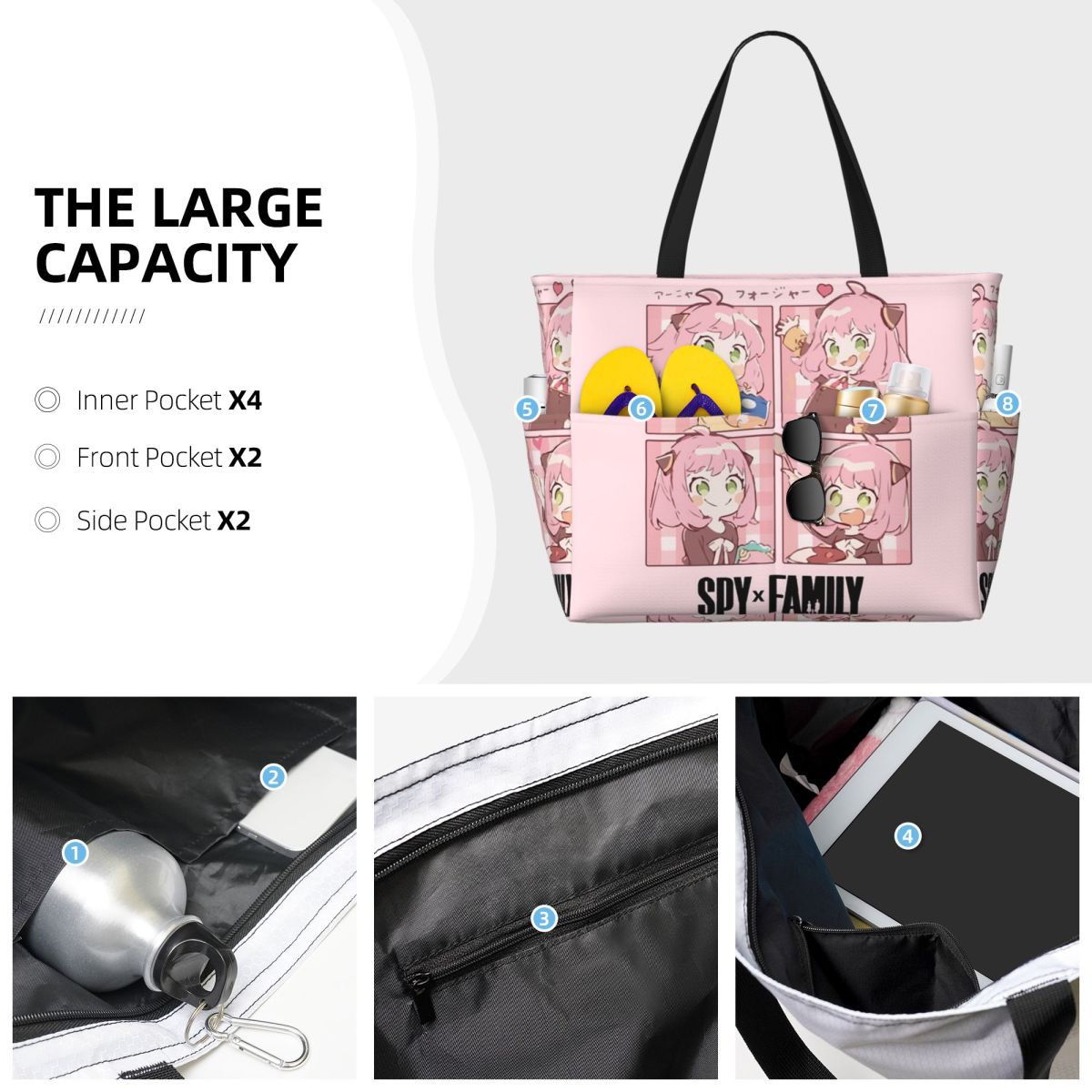 Spy X Family Anya Forger Beach - Yoga Fitness Tote recensie en prijs