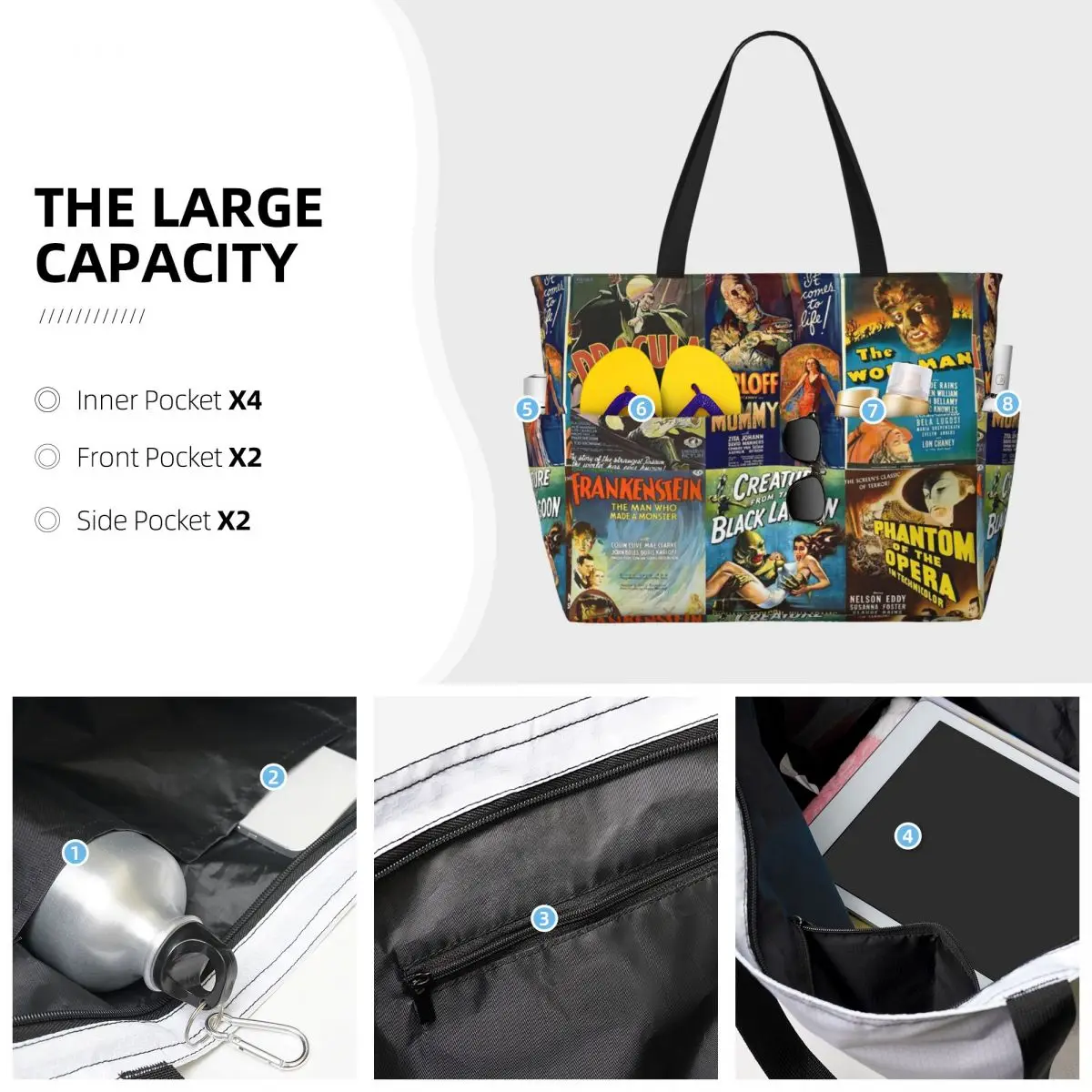Universal Monsters Beach Tote  - Yoga Fitness Tote recensie en prijs