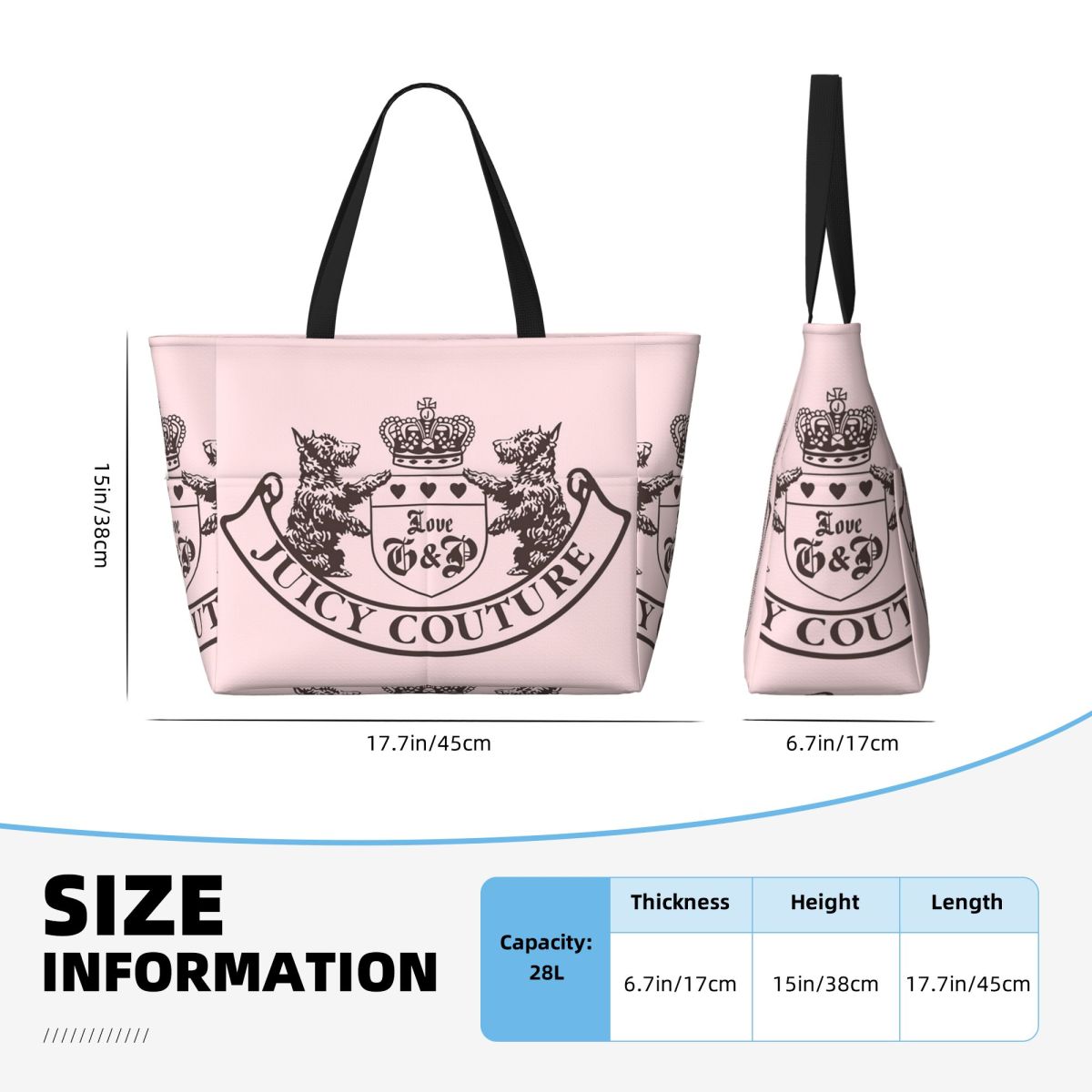 Y2k Juicy Couture Crest Beach  - Yoga Fitness Tote recensie en prijs