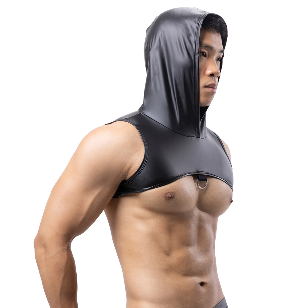Men Faux Leather Hooded Fitnes - Gymnastics Rings recensie en prijs