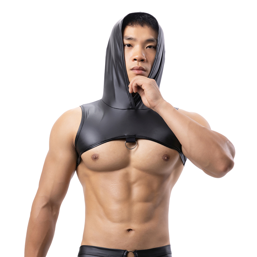 Men Faux Leather Hooded Fitnes - Gymnastics Rings recensie en prijs