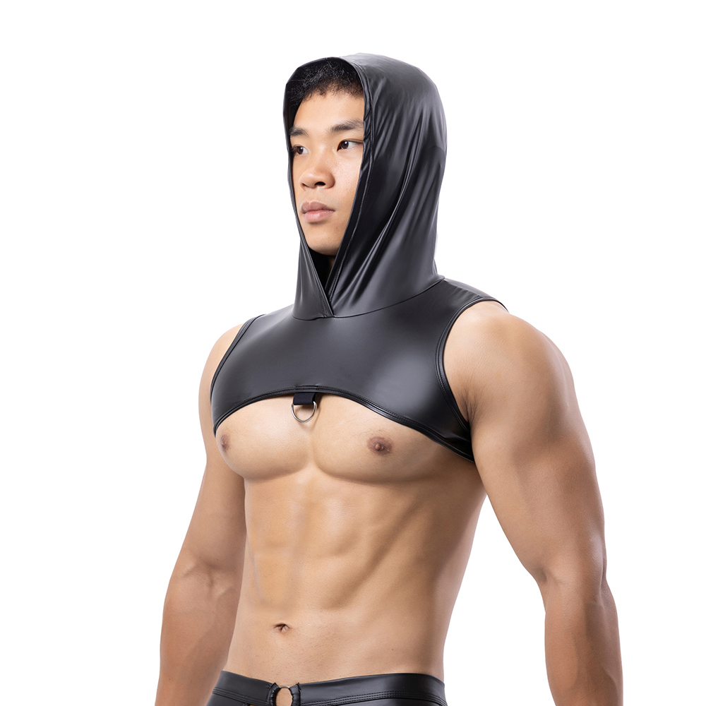 Men Faux Leather Hooded Fitnes - Gymnastics Rings recensie en prijs