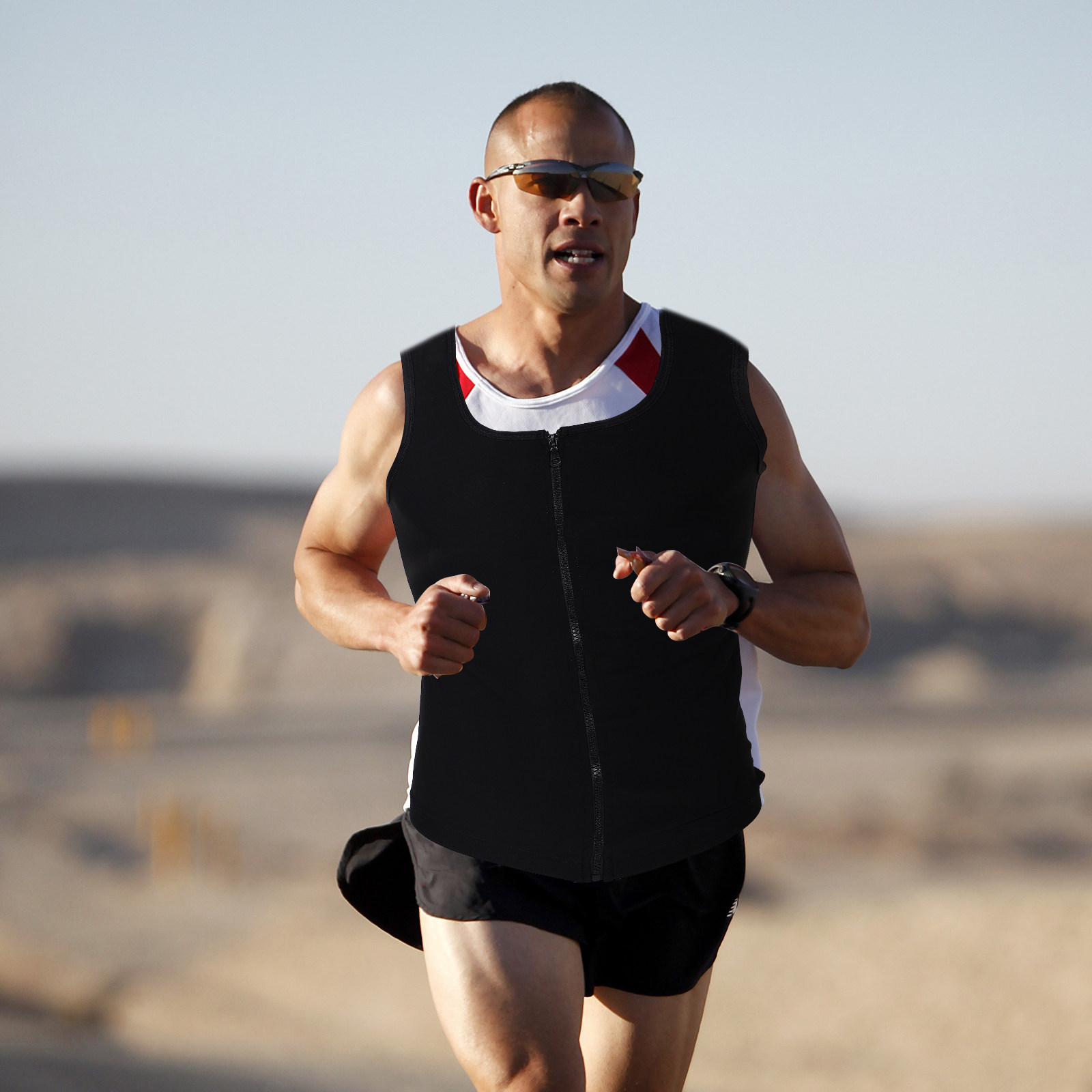 Mens Zip Up Sweat Vest Workout - Yoga Fitness Gear recensie en prijs