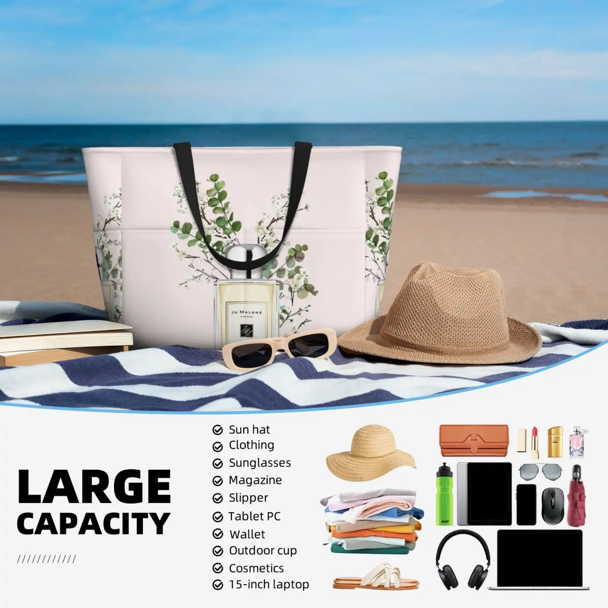 Jo Malon Beach Tote Bag Sport  - Yoga Fitness Tote recensie en prijs
