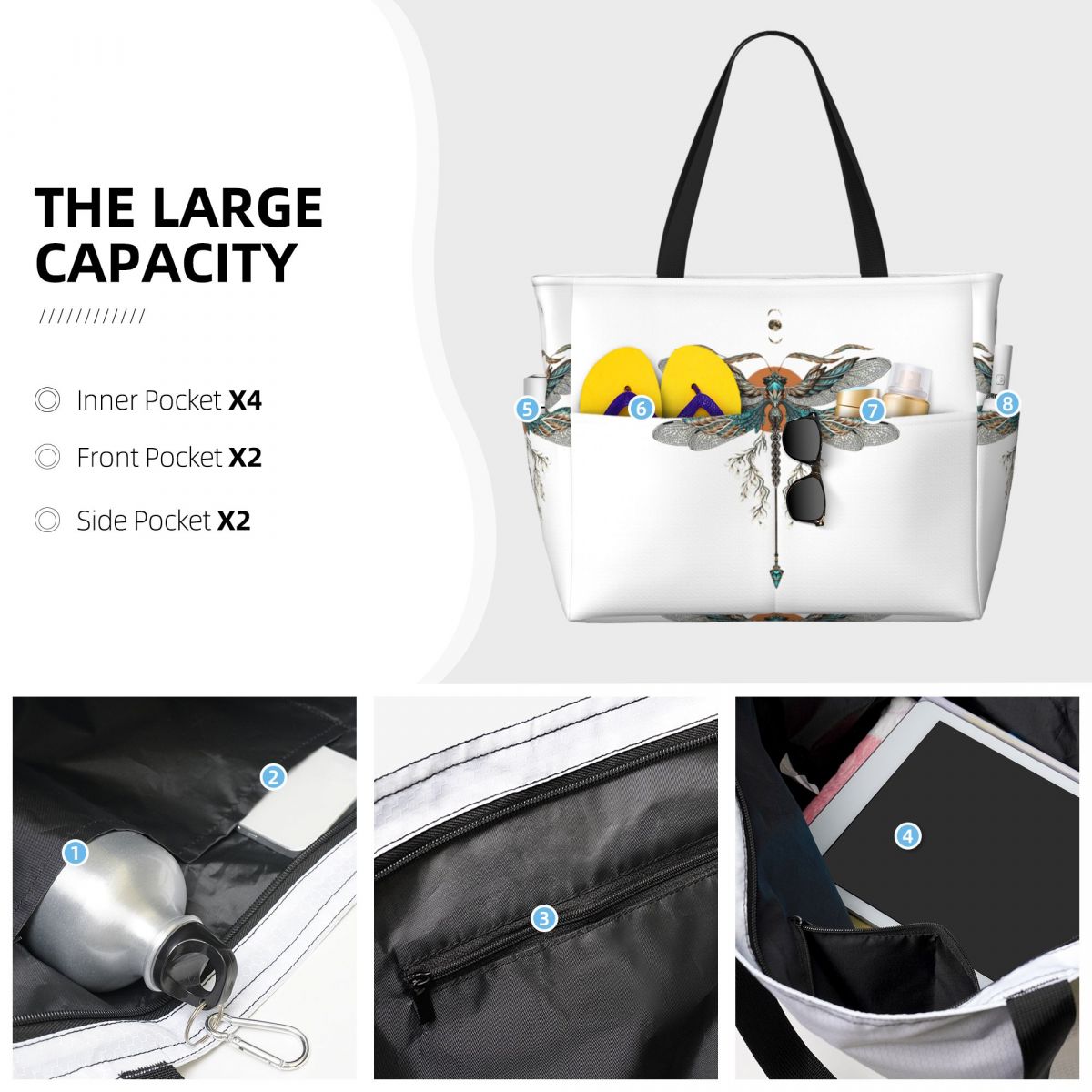 Dragon Fly Tattoo Beach Tote B - Yoga Fitness Tote recensie en prijs